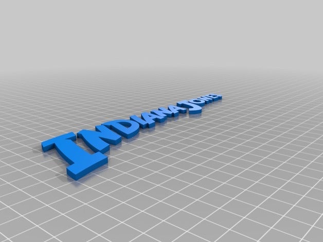 indiana jones logotipo La impresión en 3d película indi thx 3D print model - Mito3D