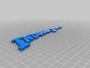 ındiana jones logo 3d baskı film ındı thx 3d print model - Mito3D