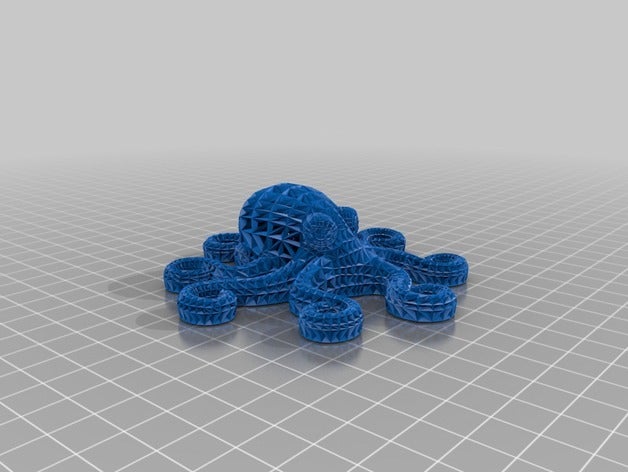 reticolo di polpo sculture animale il wireframe 3D print model - Mito3D