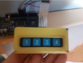 1x4 teclado de membrana caso arduino la electrónica 3d print model - Mito3D