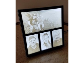 lithophane light box frame art 3d print model - Mito3D