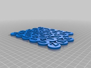 alphabet Tee Untersetzer 3d-drucken 3d print model - Mito3D