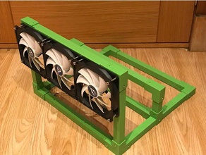 açık hava gpu mining rig bilgisayar amd bitcoin madencilik nvıdıa 3d print model - Mito3D