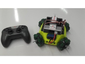 vex impressos em 3d holonómico unidade de chassis robótica omni roda edr robotics 3d print model - Mito3D
