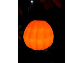 pumpkin lampshade decor devildesign e14 lamp orange pla 3d print model - Mito3D