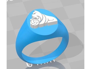 htafc huddersfield town afc terrier signet ring accessories 3d print model - Mito3D