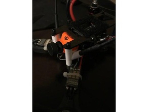 runcam swift 2 & flysky ia6b antenna split mount diy drone fpv camera racer fs-ia6b racequad 3d print model - Mito3D