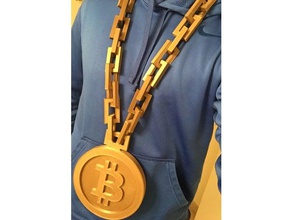 bitcoin block chain fashion bitcoins blockchain necklace 3d print model - Mito3D