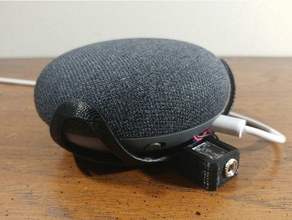 google home mini wall mount 1 4 inch headphone jack mod diy 3d print model - Mito3D