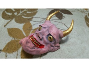 máscara de hannya ponible el traje 3d print model - Mito3D