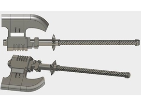 40k axe électrique L'impression 3d dxsus poweraxe powerweapon puissance de l'arme warhammer40k warhammer wh40k 3d print model - Mito3D