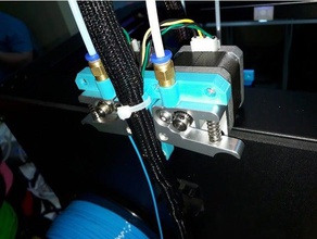 replicator 2x bowden style extruder motor holder 3d printer parts freecad upgrade 3d print model - Mito3D