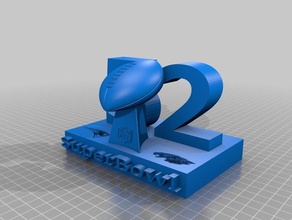 superbowl 52 La impresión en 3d patriotas de nueva inglaterra los filadelfia águilas la 3d print model - Mito3D