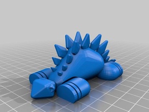 openscad stégosaure animaux 3d print model - Mito3D