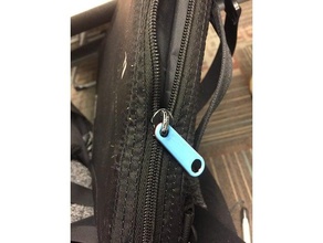 zipper pull tab accessories bag book coat replacement zipperpull zippertab 3d print model - Mito3D