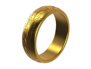 ring-wheel rings card enthusiasts geek golden jewellery ring wheel 3d print model - Mito3D