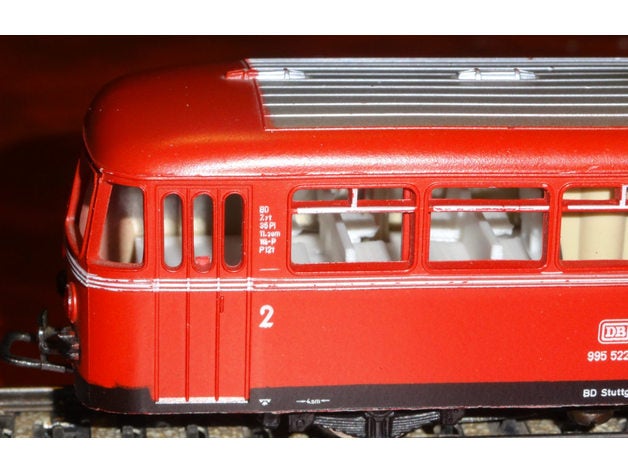 interior m rklin 4018 railbus - trailer vehicles marklin modellbahn mrklin 3D print model - Mito3D