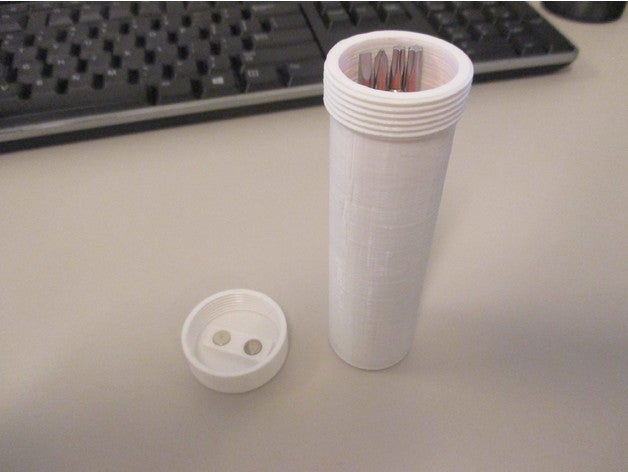 mini screwdriver set capsule slight more waterproof containers 3D print model - Mito3D