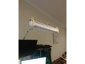 la barra luminosa del titolare collega il monitor utensili & caselle supporto della luce 3d print model - Mito3D