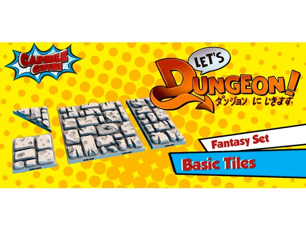 let's dungeon set di base giochi e giocattoli dnd piastrelle le 3D print model - Mito3D