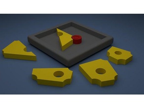 formaggio di puzzle i il 3d print model - Mito3D