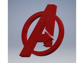 avengers logo signs & logos infinity war ironman iron man marvel comics 3d print model - Mito3D
