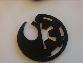 star wars logo signs & logos empire galactic rebel alliance starwars 3d print model - Mito3D