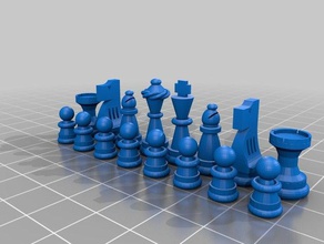 chess set 3d printing all pieces 3d print model - Mito3D
