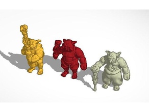modüler orklar oyunlar dungeons dragons canavar npc ork masa üstü 3d print model - Mito3D