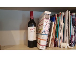 wine bottle book end organization 3d print model - Mito3D