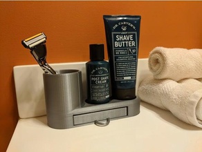 shaving station bathroom dollar shave club razor stand 3d print model - Mito3D