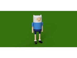 finn - articulated toy & game accessories adventure time cartoon character human movable 3d print model - Mito3D