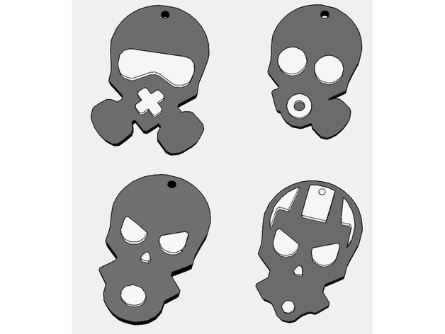 rainbow six siege - sas mask keychain bundle keychains clancy gaming key mute rainbow6 6 sixsiege shooter sledge smoke thatcher tomclancy tom ubisoft 3D print model - Mito3D