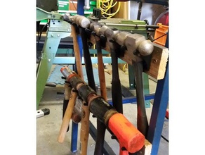 marteau titulaire revalorisées atelier de stockage support porte-outils & boîtes 3d print model - Mito3D
