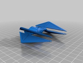 first order advanced tie hunter models star wars ships fighter 3d print model - Mito3D
