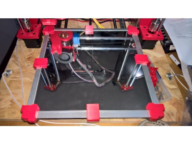 glass mirror holder zonestar p802q 3d printer accessories bed mount 3D print model - Mito3D