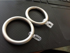 curtain ring hook replacement parts 3d print model - Mito3D