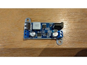 holder stepdown 9-36v 5v 5a electronics usb charger raspberry pi rpi module 3d print model - Mito3D