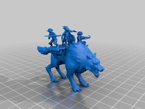 18mm warg goblin piattaforma di d&d giochi e giocattoli pen & paper rpg 3d print model - Mito3D