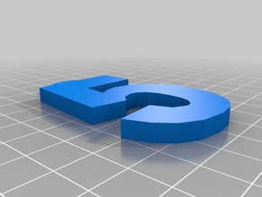 number five 5 keychain keychains key keyring numbers 3d print model - Mito3D
