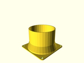 fan adapter - 80mm square 70mm round parts functional remix 3d print model - Mito3D