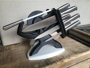 saraceno coltello blocco cucina & sala da pranzo chef utensile coltelli 3d print model - Mito3D