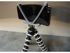 phone holder gopro mount mobile smartphone 3d print model - Mito3D
