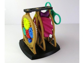 pointlessly complex gear device mechanical toys cycloidal drive gears planetary 3d print model - Mito3D