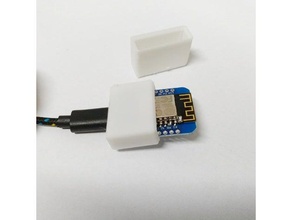 d1 mini esp8266 durumda elektronik arduinoe d1mini kapak 3d print model - Mito3D