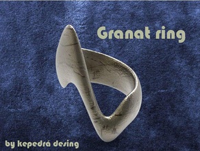 granat ring rings 3d print model - Mito3D