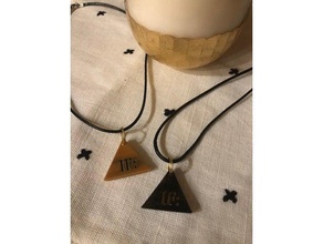 triangle necklace if jewelry gift necklaces 3d print model - Mito3D
