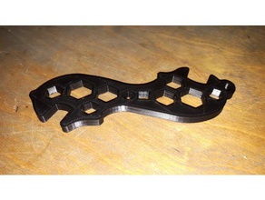 adaptable hex bolt wrench hand tools 3d print model - Mito3D