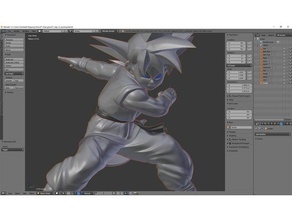 goku gt v02s wip sculture dragonball dragon ball z video gioco xenoverse 3d print model - Mito3D