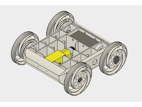 4wd vehículo de la ingeniería coche ruedas 3d print model - Mito3D